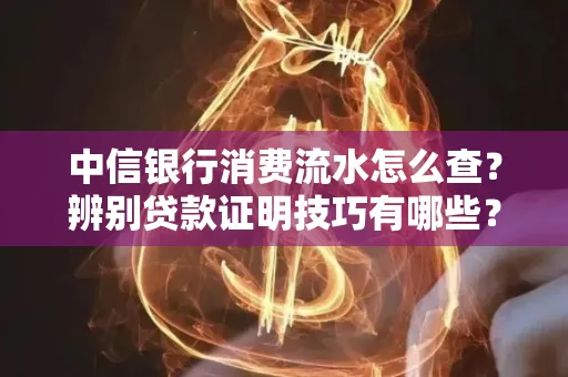 中信银行消费流水怎么查？辨别贷款证明技巧有哪些？